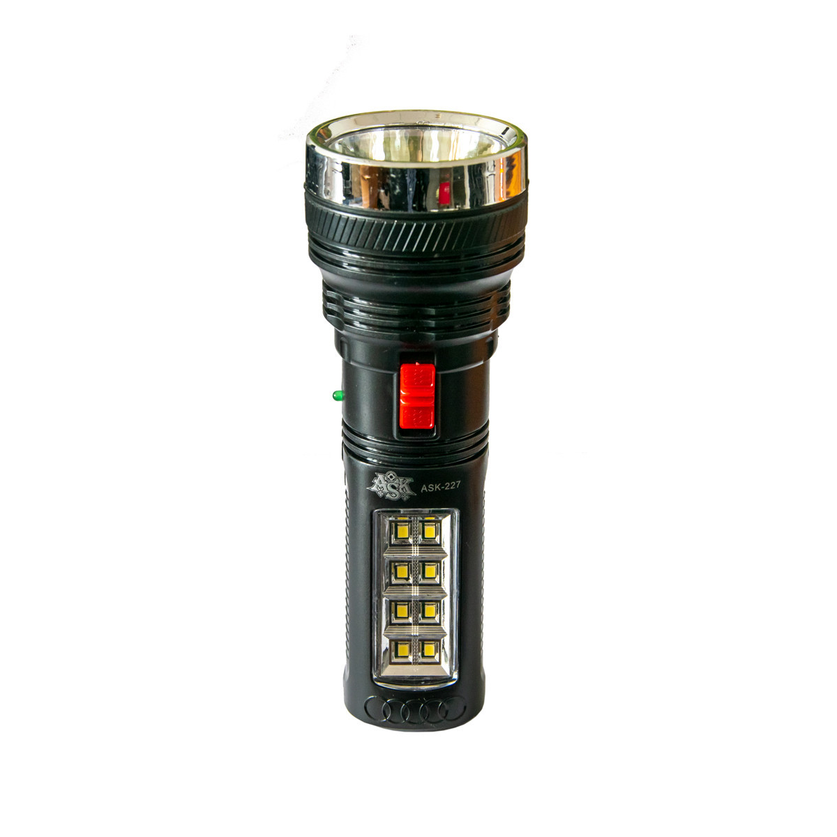 LED фонарь аккумуляторный ASK 227 Черный, фонарик ручной светодиодный | світлодіодний ліхтар (ST), фото 1
