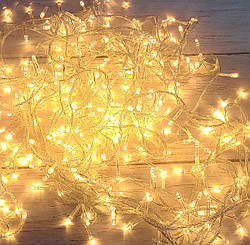 Новогодняя теплая белая лед гирлянда 16 м Xmas LED 400 WW-1, новорічна лед гірлянда на ялинку (ST)