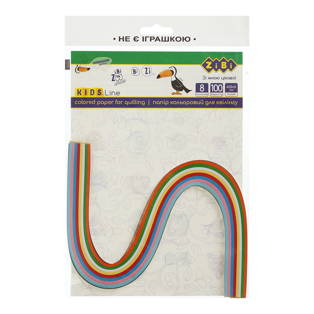 Папір кольоровий для квілінгу  (420х5 мм, 100 шт)  KIDS Line