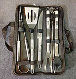 Набір для гриля та барбекю: 6 аксесуарів — Для шанувальників BBQ — з неіржавкої сталі з ножем 4 шампурами 2304, фото 4