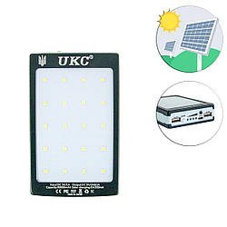 Повербанк сонячна батарея "UKC Solar Power Bank 90000" з УФ-ліхтарем, портативний акумулятор УМБ (ST)