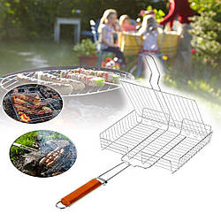 Решітка для гриля барбекю HX-582 58х32х6 см "BBQ Grilling" решітка для мангала — сітка гриль (ST)