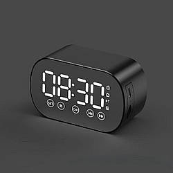 Будильник із радіо Clock Bluetooth Digital Speaker дзеркальний годинник музичним будильником, годинник колонка (ST)