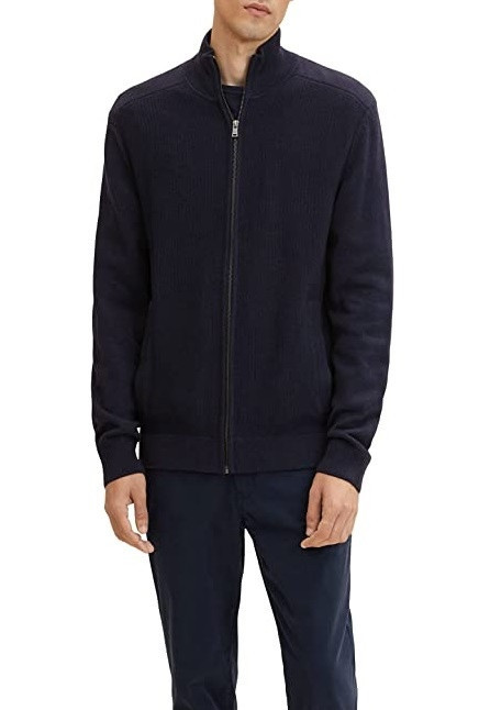 Кардиган basic structured knit jacket 1032303-13160 Tom Tailor L Темно-синій 1032303-13160, фото 1