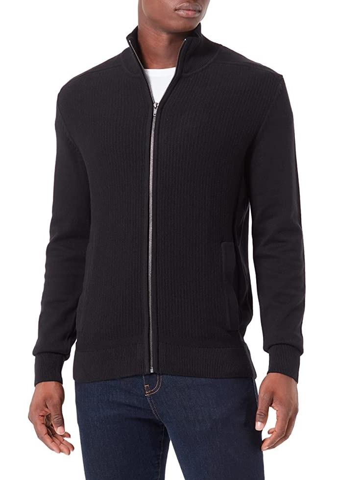 Кардиган basic structured knit jacket 1032303-29999 Tom Tailor L Чорний 1032303-29999, фото 1
