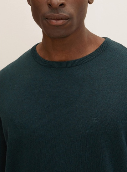 Кофта BASIC CREW NECK SWEATER 1027299-13159 Tom Tailor XXXL Зелений 1027299-13159, фото 1