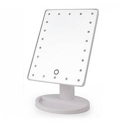 ОЧЕНКА! Настільне дзеркало візажиста з LED-підсвіткою Magic Makeup Mirror No2 Біле (ST)