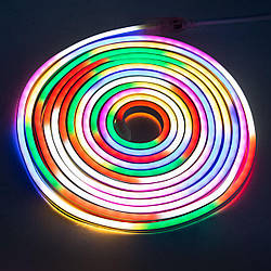 Неонова стрічка світлодіодна Різнобарвна "Rope Light" 5 м, гнучкий неон — лід підсвітка (LED стрічка) (ST)