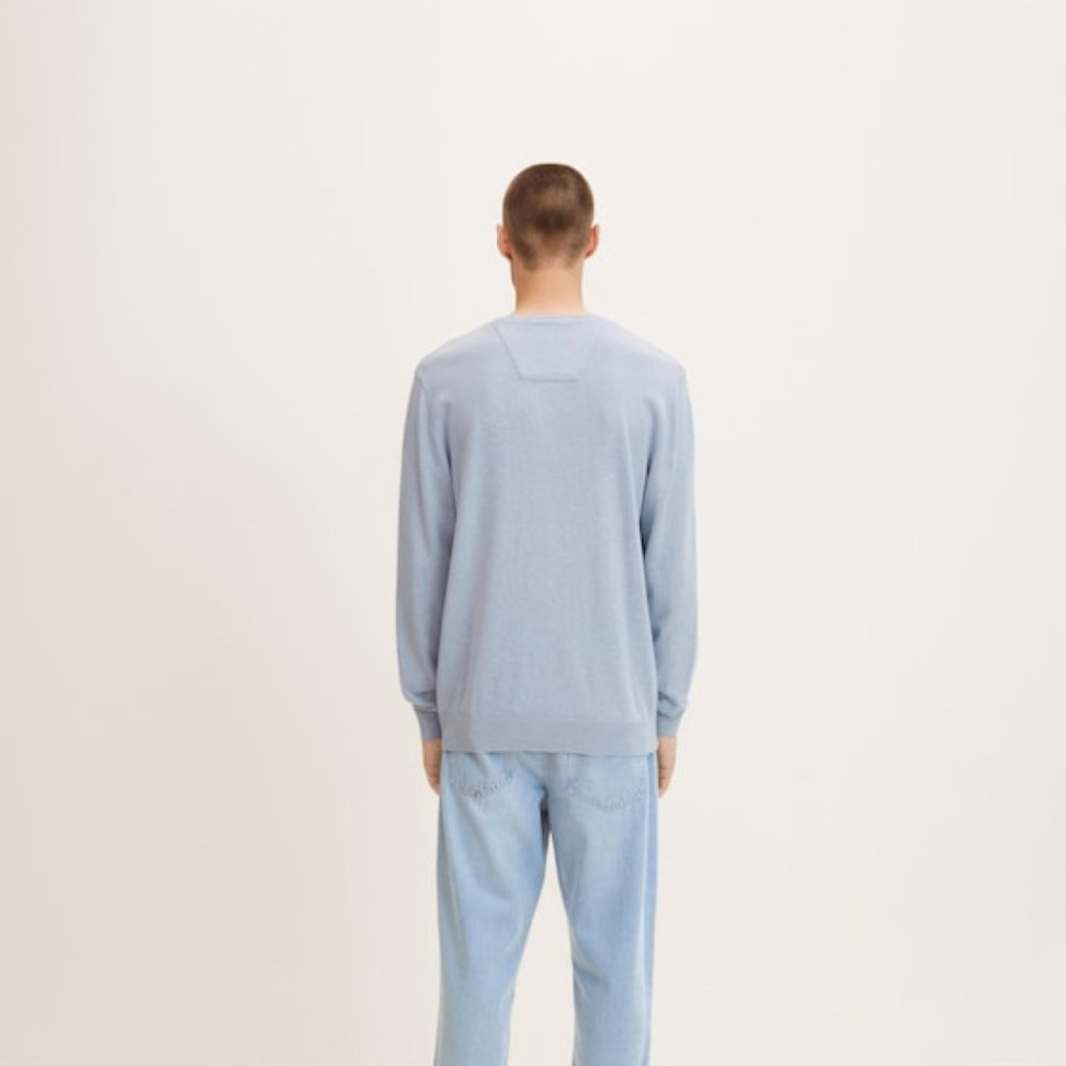 Кофта basic crew neck sweater 1027661-30312 Tom Tailor XXXL Блакитний 1027661-30312, фото 1