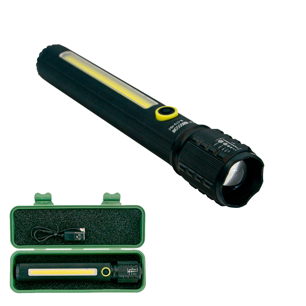 Потужний LED-ліхтар BL-C73-P50 COB ліхтарик ручний з USB-зарядкою, світлодіодний кишеньковий ліхтар (ST), фото 1