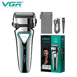 Електробритва для обличчя Shaver VGR V-333 шейвер для гоління, електробритва сіткова чоловіча на акумуляторі (ST)