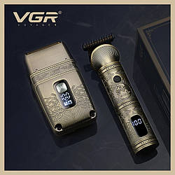 Набір для стриження та гоління VGR V-649 Shaver Set шейвер для гоління, тример для бороди — електробритва (ST)