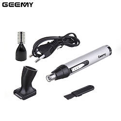 Тример для гоління Geemy GM 3107 2в1 Сірий акумуляторна бритва для стриження та видалення волосся в носі (ST)