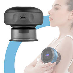 Вакуумний масажер антицелюлітний Vacuum Massager NG-122 Чорний — банковий лімфодренажний масажер (ST)