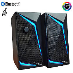 Колонки для комп'ютера GT-Speaker 2 з LED-підсвіткою і Bluetooth, акустична система для пк (ST)