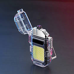 Електроімпульсна USB-запальничка з ліхтариком Double Arc Lighter ЮСБ запальничка з двома блискавками (ST)