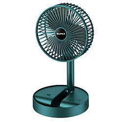 Настільний вентилятор Telescopic Folding Fan Темно-синій, акумуляторний вентилятор із підставкою (ST)