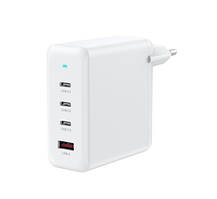 Зарядний пристрій мережевий USB GaNP/QC3.0/PD3.0/PPS 100W 3 USB-C + 1 USB-A білий