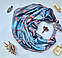 Дизайнерська хустка My Scarf "Блакита перлина" 90 на 90 см пофарбована амазонітом, фото 4
