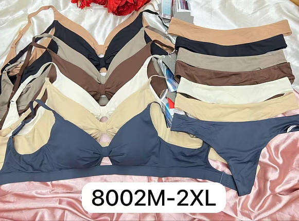 Жіночий гладкий безшовний комплект M, L, XL, 2XL, фото 1