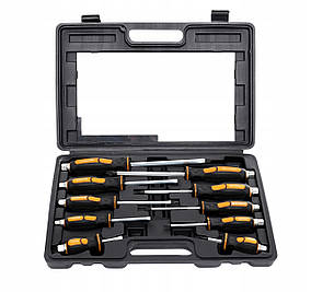 Набір ударних викруток CrV 10 шт у кейсі Kraft&Dele KD10283