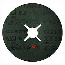 3M 27624 - Фіброві шліфувальні круги 982С CUBITRON II, 125Х22мм, Р60+, фото 2