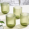 Набір з 6-ти скляних склянок у зеленому кольорі Merlot Edelman, фото 2