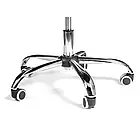 Поворотне офісне крісло зі спинкою на колесах, регуляція нахилу спинки та висоти сидіння, до 120 кг, чорне, фото 4