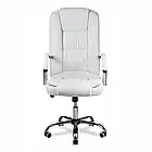 Поворотне офісне крісло зі спинкою на колесах, регуляція нахилу спинки та висоти сидіння, до 120 кг, чорне, фото 5