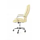 Поворотне офісне крісло зі спинкою на колесах, регуляція нахилу спинки та висоти сидіння, до 120 кг, чорне, фото 7