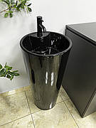 Умивальник (раковина) VBI BOLONIA BLACK GLOSSY підлоговий