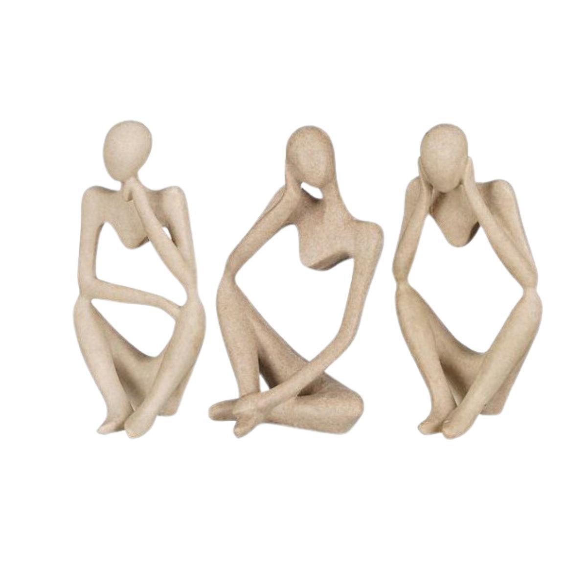 Набір із 3-ох статуеток для декору з полірезину Edelman, фото 1
