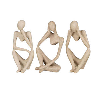 Набір із 3-ох статуеток для декору з полірезину Edelman