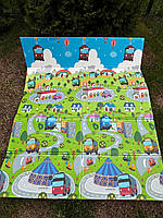 Килимок ігровий (ТЕРМО) 2-х сторонній  B-60026 180х150х0.8см, в сумці Термокилимок двосторонній бебіпол