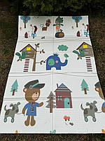 Дитячий двосторонній термо-килимок термокилимок  2-сторонній EVA С-74313, 180х120х0.8см, у сумці