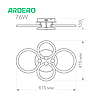 Люстра FELICITY 76Вт AL6134 ARD біла із хромом Ardero 2700К-6500К 8450Lm LED з пультом ДУ 615х415х130мм, фото 8
