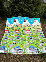 Килимок ігровий (ТЕРМО) 2-х сторонній EVA D-30122 (20) 180х200х0.8см, в сумц Термокилимок двосторонній бебіпол