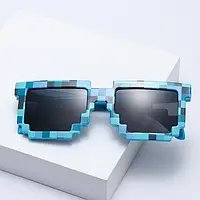 Дитячі сонцезахисні окуляри Minecraft, піксельні окуляри Майнкрафт, сині