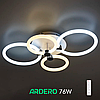Люстра FELICITY 76Вт AL6134 ARD біла із хромом Ardero 2700К-6500К 8450Lm LED з пультом ДУ 615х415х130мм, фото 3