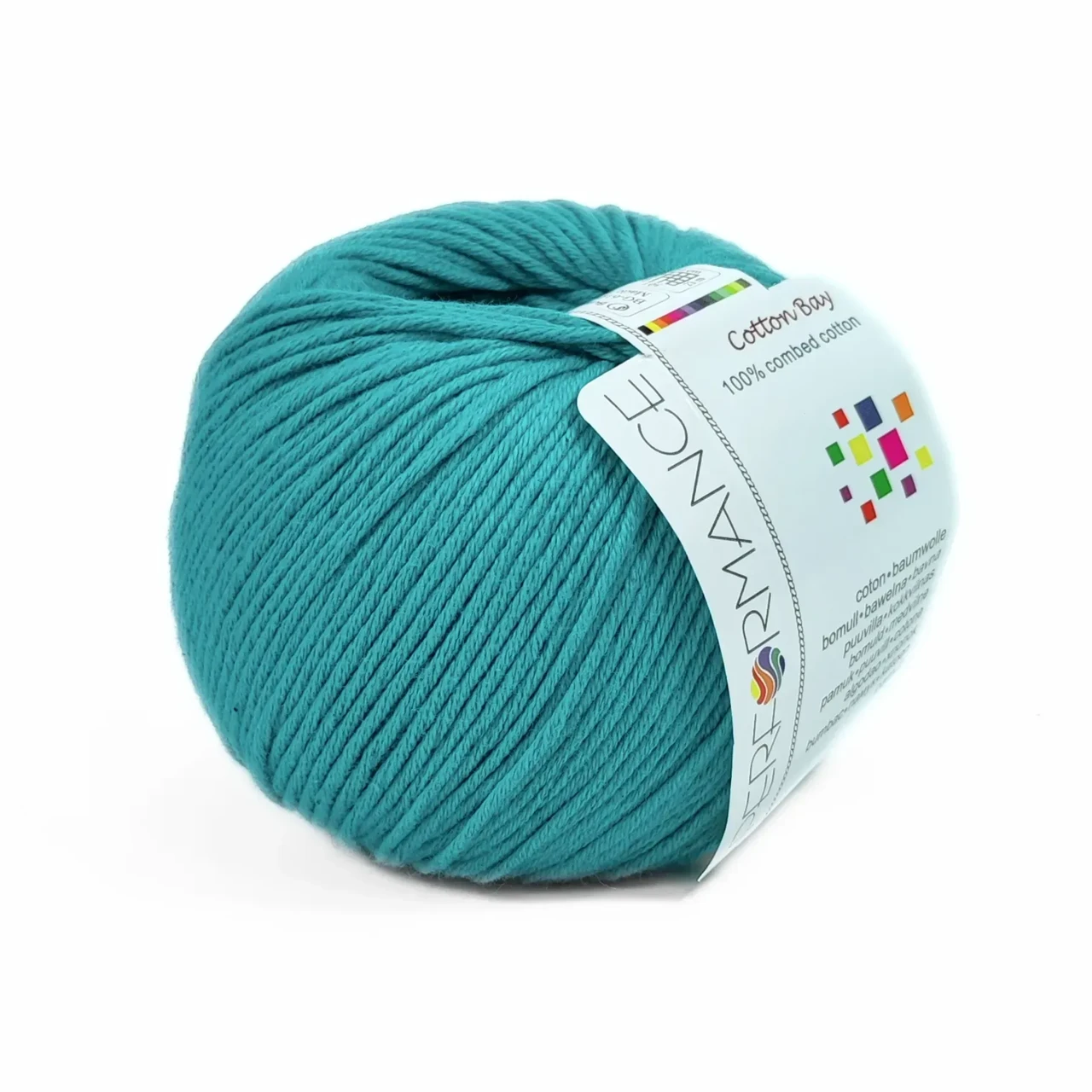 Пряжа Cotton Bay/Коттон Бай, блакитно-бірюзовий 131, Performance, фото 1