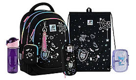Шкільний набір Kite Education Monster High (рюкзак, пенал, сумка, ланчбокс, пляшка) 130-145 см
