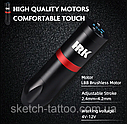 Тату набір BV-3 з бездротовою тату-машинкою HRK з двома акумуляторами по 1500 мАч, фото 6