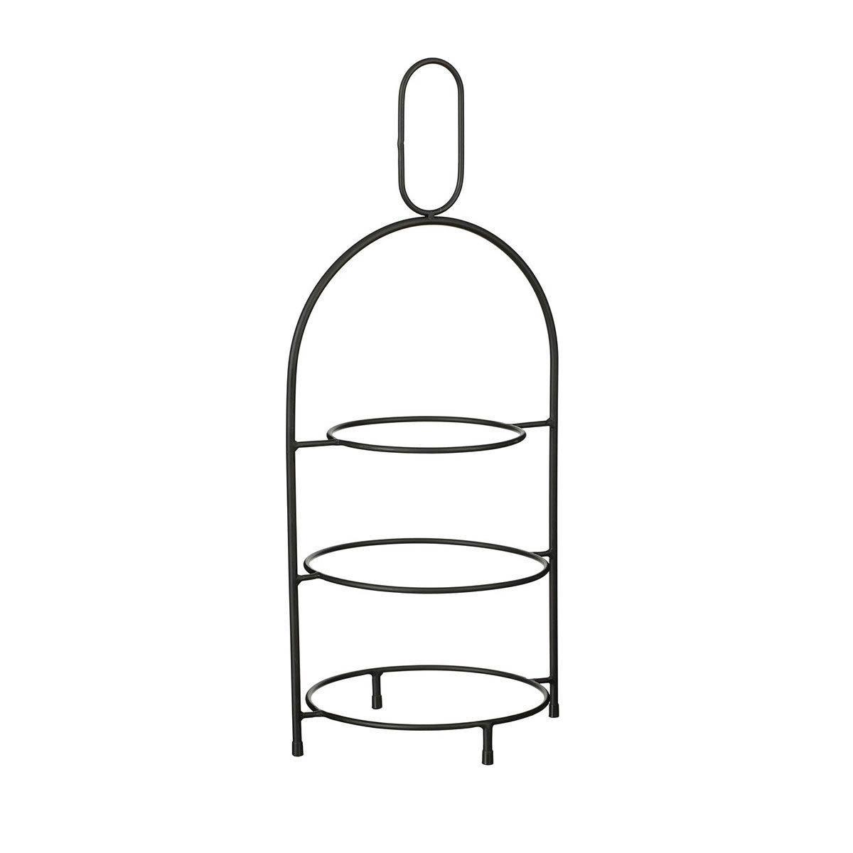 Підставка для тарілок з металу в чорному кольорі багатоярусна Edelman, фото 1