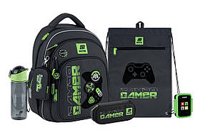 Шкільний набір Kite Education Gamer (рюкзак, пенал, сумка, ланчбокс, пляшка) 115-130 см