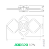 Люстра FELICITY 80Вт AL6134-2 ARD біла з хромом Ardero 2700К-6500К 8910Lm LED з пультом ДУ 720х425х130мм, фото 8