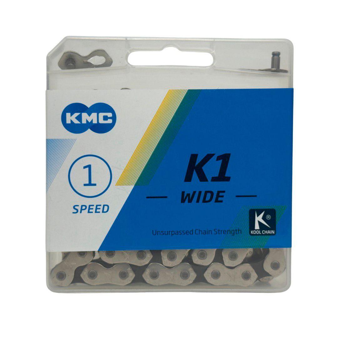 Ланцюг KMC K1 Wide для велосипеда BMX/FIX 110 ланок (1/2"х1/8") Silver/Black
