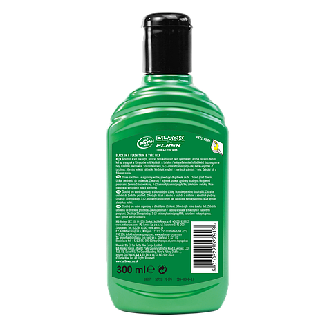 Поліроль-реставратор зовнішнього пластику й шин Turtle Wax BLACK IN A FLASH 300 мл, фото 3
