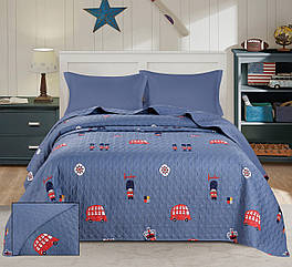 Покривало стьобане синє ТМ Bliss 160х220 см (C-0052)