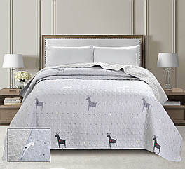 Покривало стьобане ТМ Bliss полуторне 160х220 см сіре (C-0050)