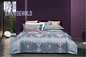Комплект постільної білизни Bella Villa Сімейний сатин жакард з вишивкою (J-0080 Fm)
